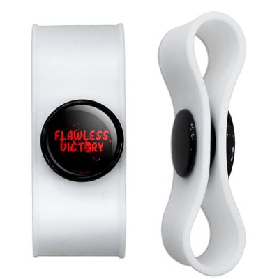 GRAPHICS & MORE MK Flawless Victory Splatter Headphone Earbud Cord Wrap - Charging Cable Manager - Wire Organizer Set of 2 - White