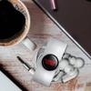 GRAPHICS & MORE MK Flawless Victory Splatter Headphone Earbud Cord Wrap - Charging Cable Manager - Wire Organizer Set of 2 - White view 3