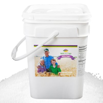 Wheatland White Sugar  Delicious  USA grown  20 lbs Bulk  Mylar and Bucket Provide 25 Year Shelf Life  Emergency Food Storage  High Trust Seller  40 Year Legacy of Prepping