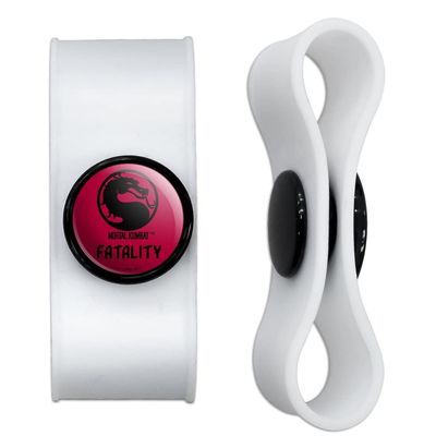 GRAPHICS & MORE Mortal Kombat Fatality Logo Headphone Earbud Cord Wrap - Charging Cable Manager - Wire Organizer Set of 2 - White