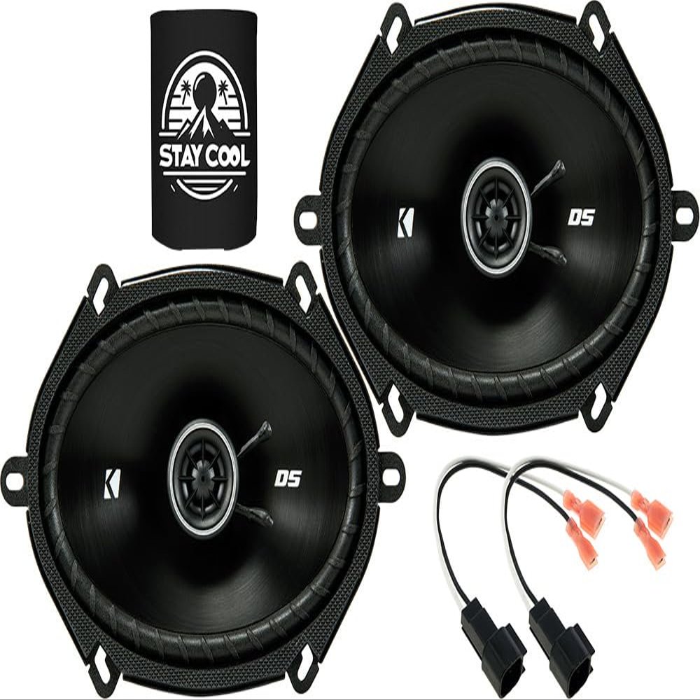 KICKER Speakers 6X8 inch for Ford Focus 2000-2011 Upgrade Kit - Pair of DS Series with Harness, Coaxial Car Audio Front or Rear Door Speaker DSC680, 43DSC6804