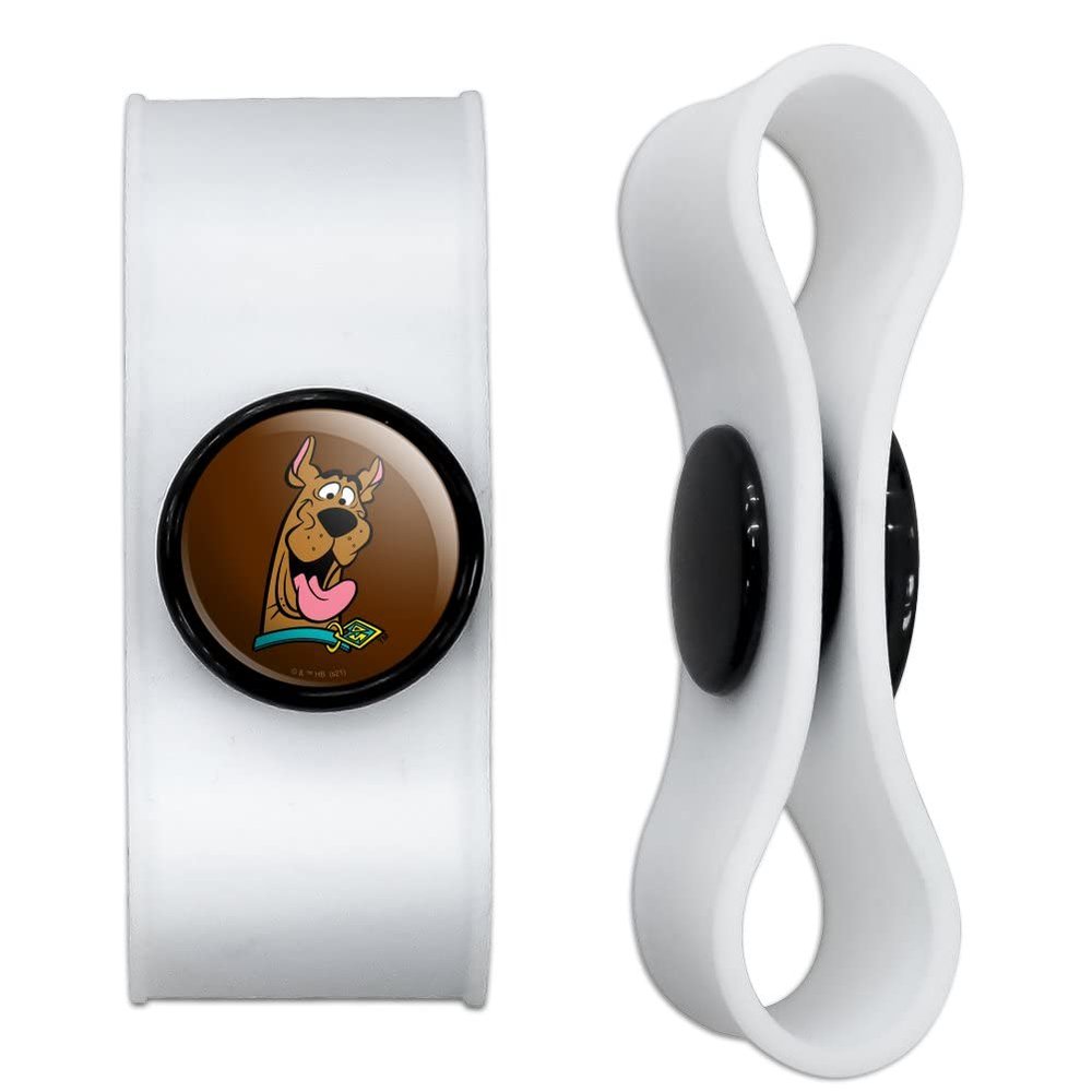 GRAPHICS & MORE Scooby-Doo Headshot Headphone Earbud Cord Wrap - Charging Cable Manager - Wire Organizer Set of 2 - White