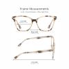 DIFF Leah Reading Glasses for Women | Lightweight Oversized Readers | 1.0 Magnification Blue Light Blocking Lens | Black view 2