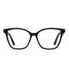 DIFF Leah Reading Glasses for Women | Lightweight Oversized Readers | 1.0 Magnification Blue Light Blocking Lens | Black view 3