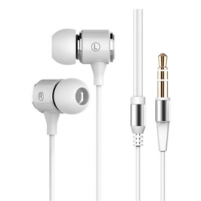 100SEASHELL Long Cord Wired Earbuds no Microphone Headphones Watching tv with Extra Noise isolating Blocking bass Ear Buds Without mic Corded Length Earphones