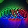 6PCS 12" Car LED Speaker Decorative Light Kit Dream Color Chasing Flow Series Spacer Ring Light Bluetooth App Controlled (6) view 2