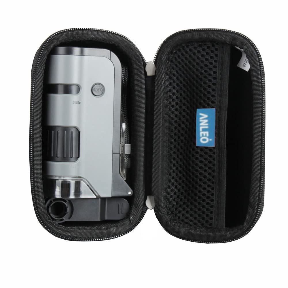 Anleo Hard Travel Case for Carson MicroFlip 100x-250x LED UV Lighted Pocket Microscope