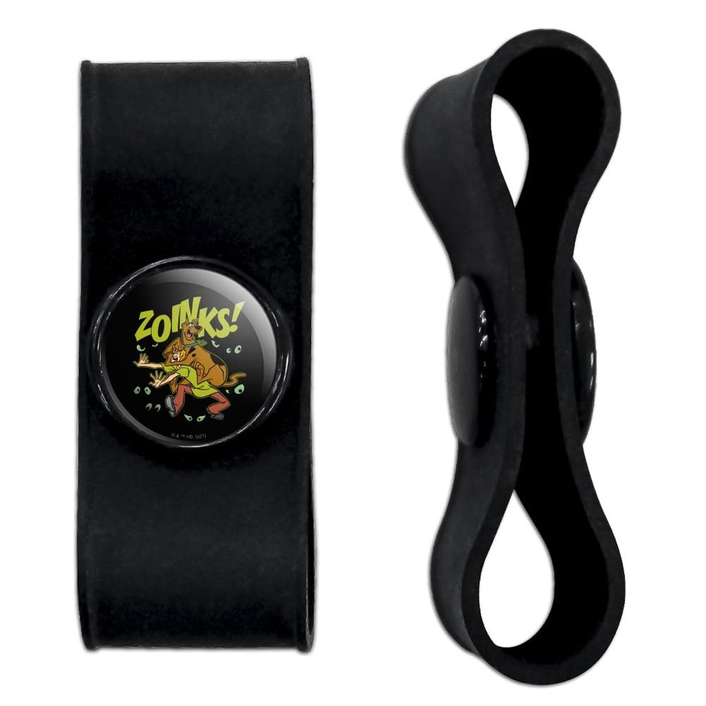 GRAPHICS & MORE Scooby-Doo Zoinks Eyes Headphone Earbud Cord Wrap - Charging Cable Manager - Wire Organizer Set of 2 - Black