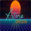 Astoria Oregon 2 X 1.25-Inch Vinyl Decal Stiker Retro Neon Design view 1
