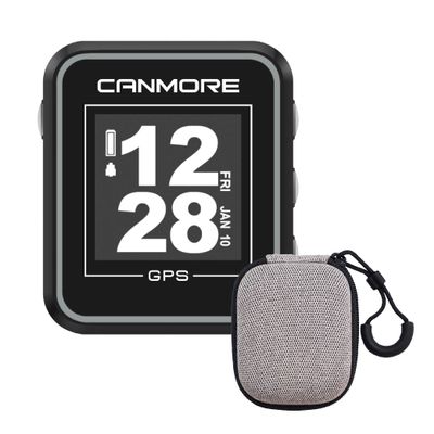 CANMORE H300 Handheld GPS Golf Device & Case, 41,000+ Free Worldwide Preloaded Courses, Essential Distance Measuring Function, Powerful Magnetic Mount with Clip for Golf Cart, Bag and Belt, Black