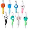 Ruluti Charger Data Cable Holder Animal Cable Protectors USB Cable Saver Silicone Flexible Wire Protectors Cable Organizer Management, Blue view 1