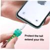 Ruluti Charger Data Cable Holder Animal Cable Protectors USB Cable Saver Silicone Flexible Wire Protectors Cable Organizer Management, Blue view 2