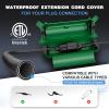Flemoon [6 Pack] Outdoor Extension Cord Safety Cover with Waterproof Seal, Weatherproof Electrical Connection Box to Protect Outdoor Outlet, Plug, Socket, Christmas Holiday Decoration Light, Green view 2