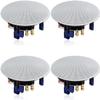 Herdio 320 Watts 2 Way Flush Mount in Ceiling Speakers 4 Inches for Kitchen,Living Room,Office 4 Speakers view 1
