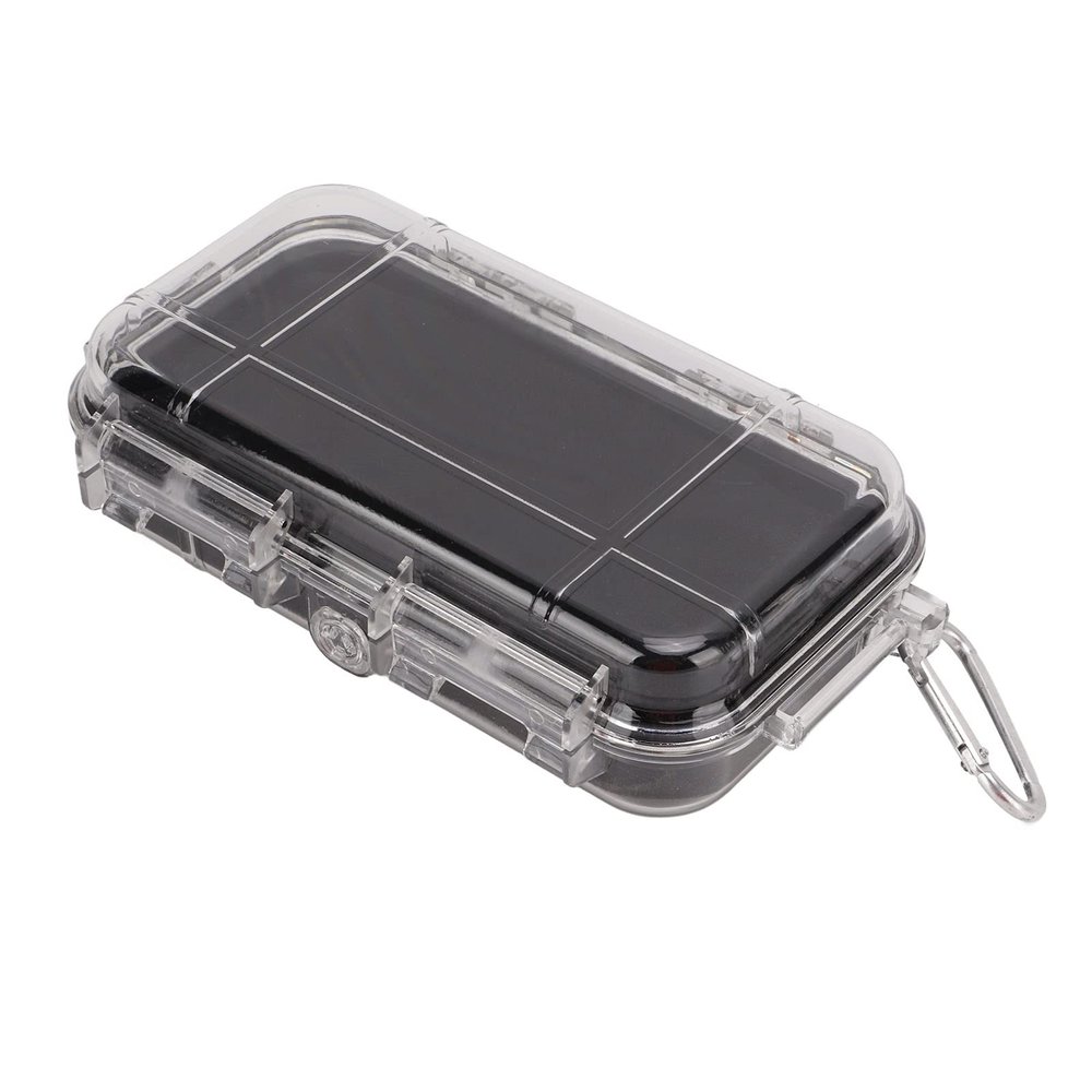 Alomejor Storage Box, Compact EDC Case with Anti-Skid Rubber Pad ABS Plastic Impact-Resistant for Camping Hiking Water Sports Enthusiasts