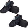 SATINIOR 2 Pairs Bowling Shoe Covers Black Non-Slip Protector, Reusable, XL view 1