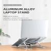 Foldable Portable Laptop Stand Holder Aluminum for Desk Adjustable Height Angle with Storage Bag Tablet PC Stand for 10.0~17 inch Notebook PC (Black) view 2