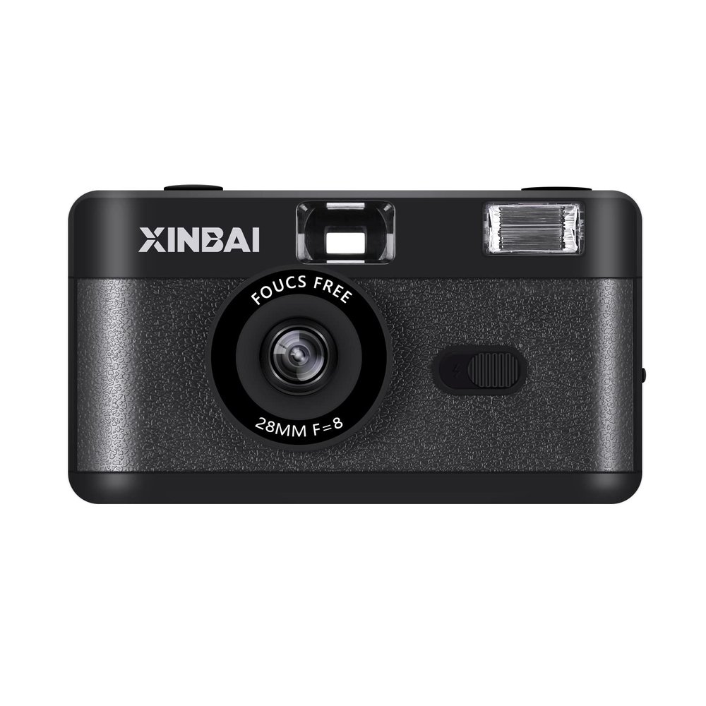 B10 Reusable 35mm Film Camera Use 135/35mm Film (2436mm), Creative Gifts Vintage Film Camera with Flash, for Kids and Adults (Black)