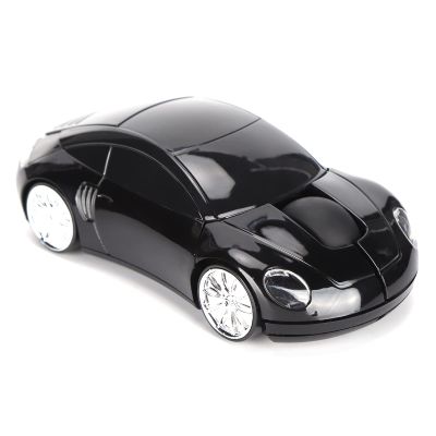 2.4GHz Mouse Car Shape Ergonomic Optical Cordless with USB Receiver Mause for PC Office Laptops(Black)
