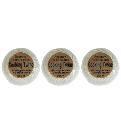 Regency Wraps Butchers Cooking Twine 200ft Ball, 100% Cotton Pack of 3