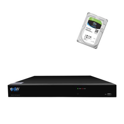 GW Security 32 Channel 4K 8MP NVR Video Recorder Alone with 8TB Pre-Installed Hard Drive (GW4232NS)