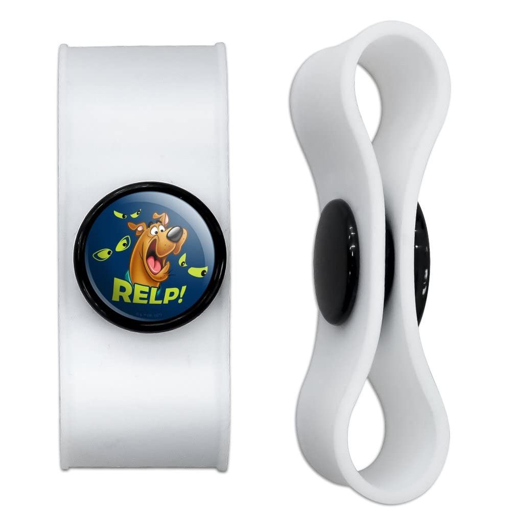 GRAPHICS & MORE Scooby-Doo Relp! Headphone Earbud Cord Wrap - Charging Cable Manager - Wire Organizer Set of 2 - White