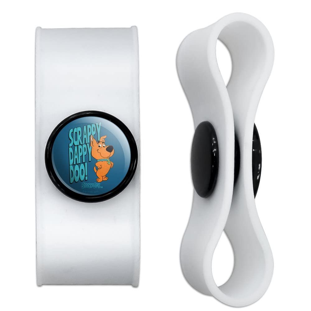 GRAPHICS & MORE Scrappy Dappy Doo Headphone Earbud Cord Wrap - Charging Cable Manager - Wire Organizer Set of 2 - White