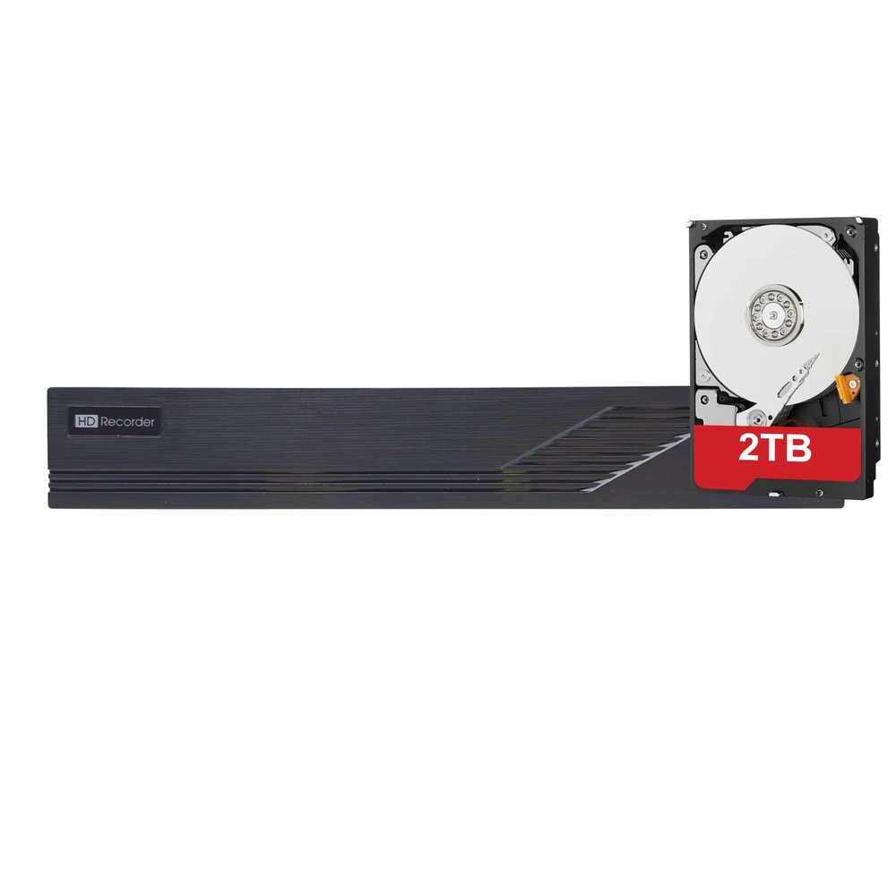 ACELEVEL 8 Channel DVR, NDAA Compliant, 5MP, 1xSATA, 8CH Multiformat Analog + 4CH IP Video Input, TVI/AHD/CVI (DVR with 2TB)