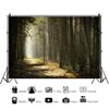 10x8FT Mysterious Forest Scenic Photo Backdrop Enchanted Forest Jungle Woodland Sunlight Sunrise Nature Landscape Background Woods Pathway Rainforest Wonderland Trees Adventure Photo Studio Props view 3