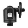 Andoer Mini Ballhead Adapter Camera Tripod Ball Head Mount Alumnum Alloy 1/4 Inch Screw Connector to 3/8 Inch Screw Connector view 3