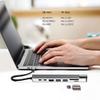 Multi Function HDMI-Compatible Hub Adapter USB Type C Hub 8 in 1 USB Hubs for MacBook Pro and Windows Laptops view 2