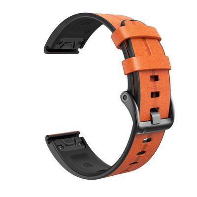 CZKE 26mm 22mm Quick Release Band For Fenix 6 6X Pro 5 5X Plus 3 HR 935 MK2 Soft Genuine leather Strap Accessories Watchband P (Color : Leather C, Size : 22mm Fenix 6 6Pro)