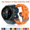 CZKE 22 26mm Watchband Silicone Wrist Strap Official For Garmin Fenix 5 5X 5SPlus 3 HR 6X 6 Pro Watch Quick Release Easy Fit Bracelet (Color : Official 13, Size : Black Black Clasp) view 2
