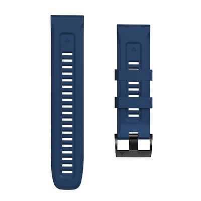 CZKE For Garmin Fenix 6S 5S Watchband 20mm Bracelet For Fenix 6s Pro 5s Plus Rose gold buckle Silicone Quick Replacement Wrist Straps (Color : Sapphire, Size : Black Black Clasp)