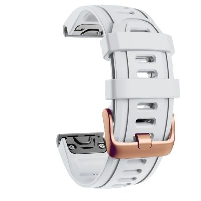 CZKE Quick Release Watch Band Silicone Bracelet For Garmin Fenix 5S 5X 5Plus 6S 6X 6 Pro Rose gold buckle bracelet Sport Wrist Strap (Color : O, Size : 20mm Fenix 6SPro)
