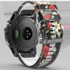 CZKE 26 22mm Printing Silicone Quick Fit Watchband For Garmin Fenix 6 6X Pro 5 5X Plus 3 HR 935 MK1 Straps Quick Release Wrist Band (Color : O, Size : Black Black Clasp) view 3