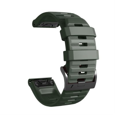 CZKE For Garmin Fenix 6S 5S Watchband 20mm Bracelet For Fenix 6s Pro 5s Plus Rose gold buckle Silicone Quick Replacement Wrist Straps (Color : A, Size : Black Black Clasp)