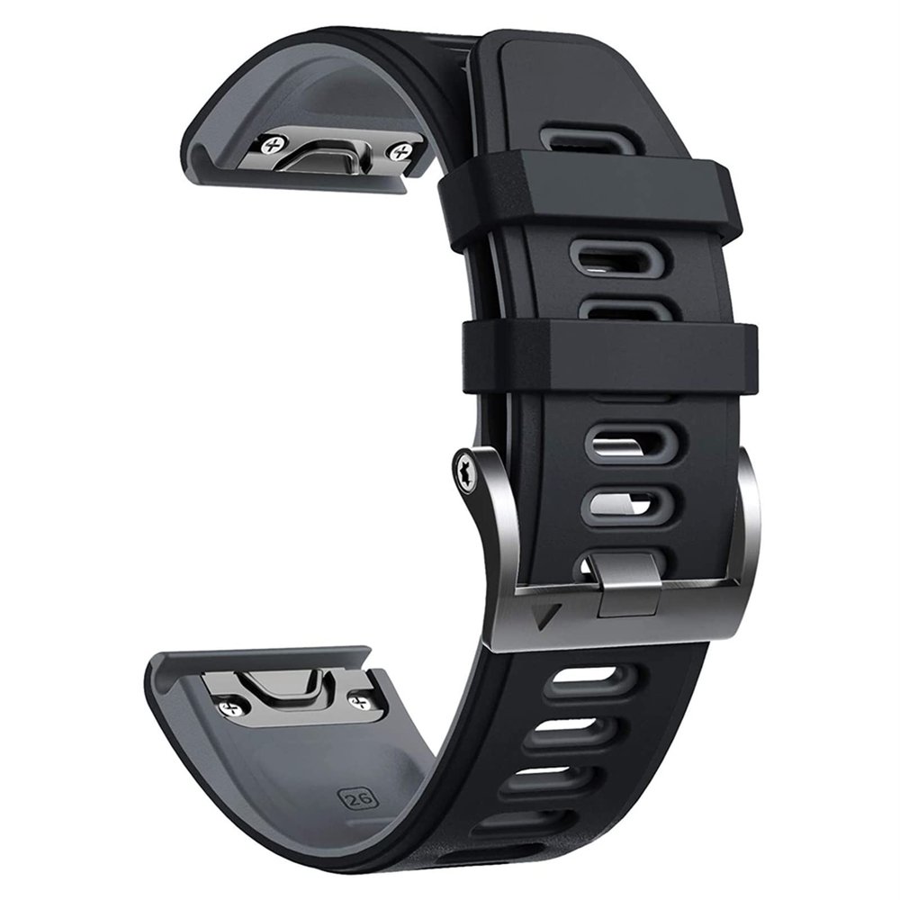 CZKE Leather Watchband for Garmin Fenix 5/5X/5S Plus 6/6X/6S Pro 945 935 3 HR D2 Smart Bracelet 22 26mm Quick release Wristband Strap (Color : Silicone 1, Size : 26mm Fenix 5X 5XPlus)