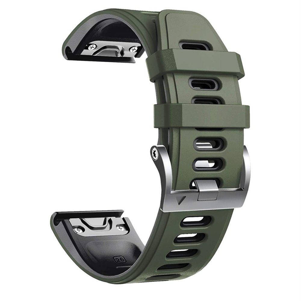 CZKE Leather Watchband for Garmin Fenix 5/5X/5S Plus 6/6X/6S Pro 945 935 3 HR D2 Smart Bracelet 22 26mm Quick release Wristband Strap (Color : Silicone 4, Size : 26mm Fenix 3 HR D2)
