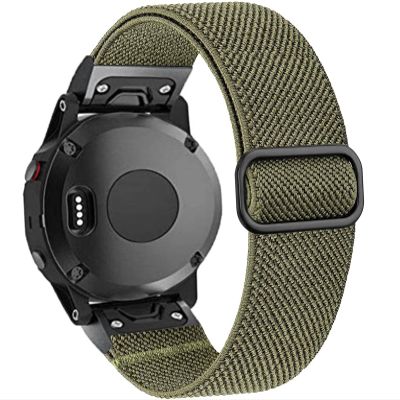 CZKE 22mm Nylon Watchband Strap For Garmin Fenix 6X 6 Pro Watch Easyfit Wrist Band Straps For Fenix 5X 5 Plus 3 3HR 935 Quick Release (Color : Elastic band 3, Size : For Garmin Quatix5)