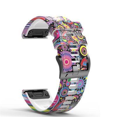 KFAA Wrist Band Straps for Garmin Fenix 5 5X Plus 6 6X Pro 935 945 3HR Smart Watch Printing Sports Silicone Watchband s Quick Release (Color : G, Size : Forerunner 935 945)