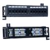 12 Port Cat6 UTP LAN Wall Mount Patch Panel Bracket RJ45 110 Type Terminal Blocks, Black view 1