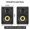 Sanyun SW206 4 HiFi Bookshelf Speakers with Studio Mode, 80W Active, Bluetooth 5.4/Optical/Coaxial/TRS/Aux/24bit DAC USB, for Turntable TV PC Desktop, MDF Cabinet, Remote Control, Black view 2