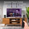 Sanyun SW206 4 HiFi Bookshelf Speakers with Studio Mode, 80W Active, Bluetooth 5.4/Optical/Coaxial/TRS/Aux/24bit DAC USB, for Turntable TV PC Desktop, MDF Cabinet, Remote Control, Black view 4