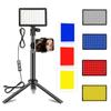 YABAA LED Photography Video Light Panel Lighting Photo Studio Lamp Kit for Shoot Live Streaming with Tripod Stand RGB Filters (with Holder) view 1