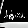 Golf Decal for Car Window, Golfing Heartbeat Lifeline Decal, Cute Waterproof Aesthetic Vinyl Stickers for Water Bottles Laptop Computer Skateboard view 1