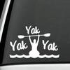 Cute Waterproof Aesthetic Vinyl Stickers for Water Bottles Laptop Computer Skateboard, Yak Yak Yak Kayak Canoe Decal Sticker view 1