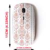 2.4G Wireless Mouse with Cute Pattern Design for All Laptops and Desktops with Nano Receiver - Beautiful Blue Orange Floral view 2