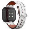 CJBROES Replacement Leather Watch Band, Compatible with Fitbit Versa 3 and Fitbit Sense of Wristband Bracelet Accessory - Christmas Winter view 1