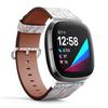 CJBROES Replacement Leather Watch Band, Compatible with Fitbit Versa 3 and Fitbit Sense of Wristband Bracelet Accessory - Trendy Instant Camera view 2